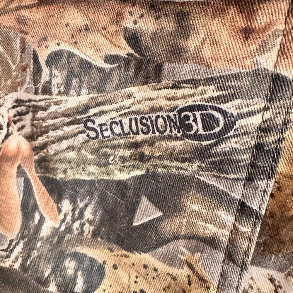 Cabela's 2XL Seclusion 3D Camouflage Jacket Outdoor Hunting Camping Hiking Gear - Picture 3 of 11
